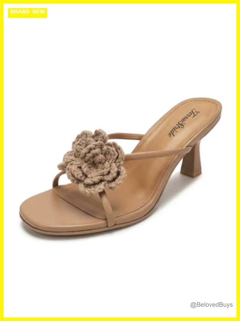 Faux Leather Kitten Heel Mules Open Toe Slip-On Sandals
